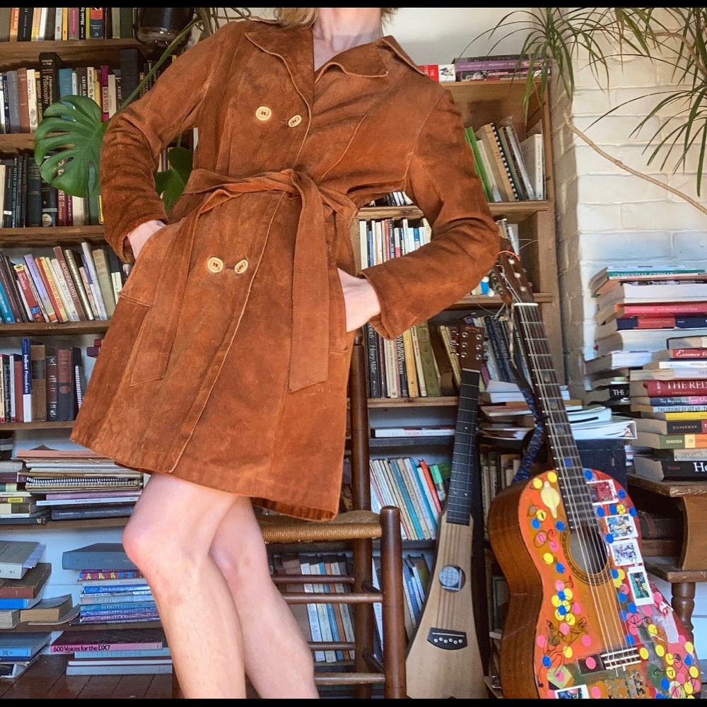 Authentic 1960’s suede coat with fleece lining